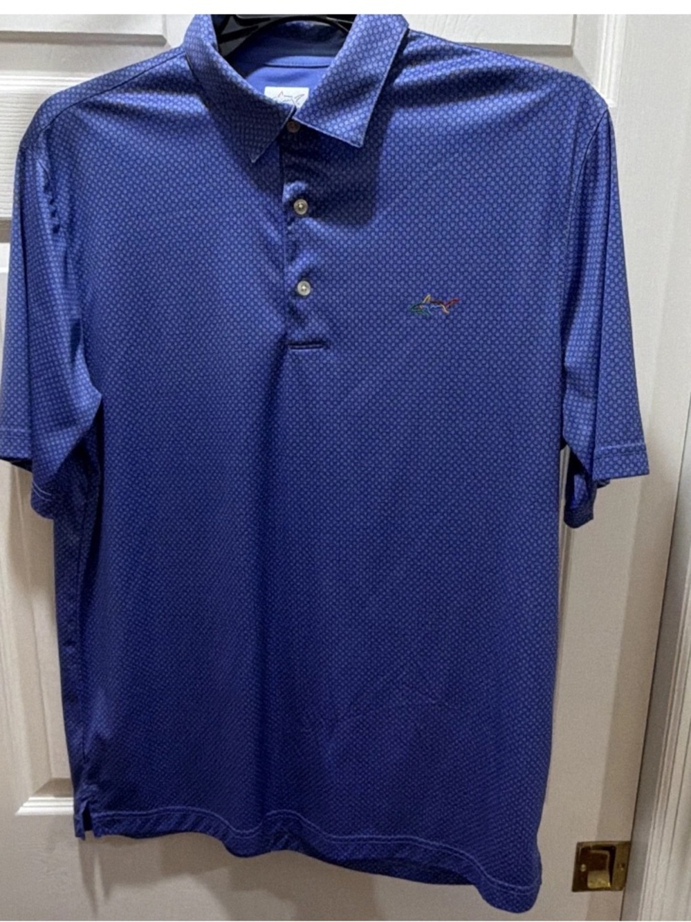 Greg Norman Collection Navy Microdot Polo